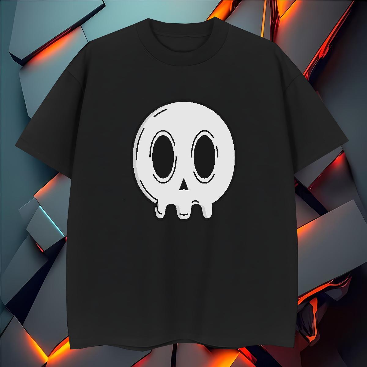 Customized T shirt skull Tees Shirts 230g Pure Cotton Spring Summer Free Shipping DIY Printed Breathable Short Sleeve Men Tshirts