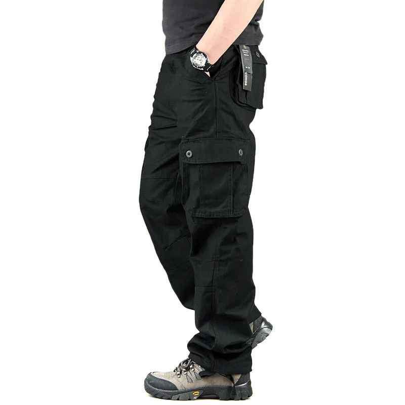 High Quality Men Cargo Pants Casual Mens Pant Multi Pocket Military Overall Outdoors Long Trousers Sweatpants Track 240806