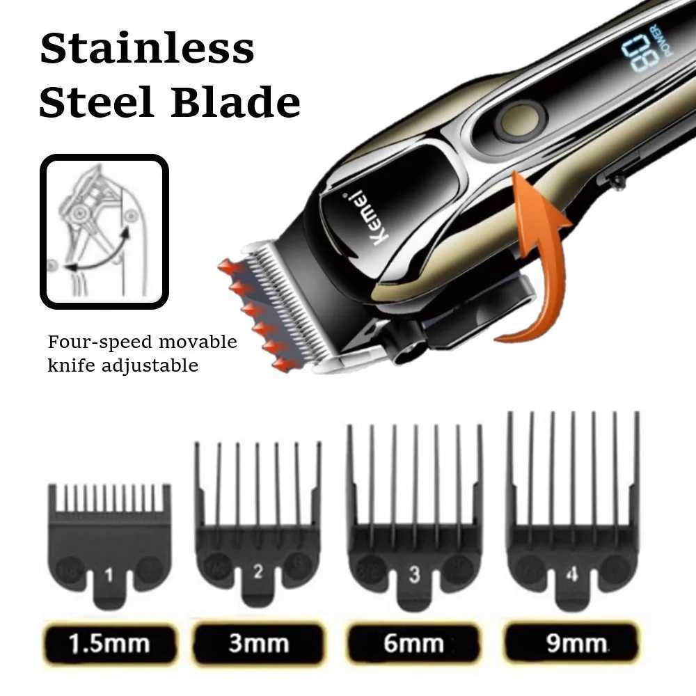 Clipper Electric Hair Trimmer for men Electric shaver professional Mens Hair cutting machine Wireless barber trimmer W241212