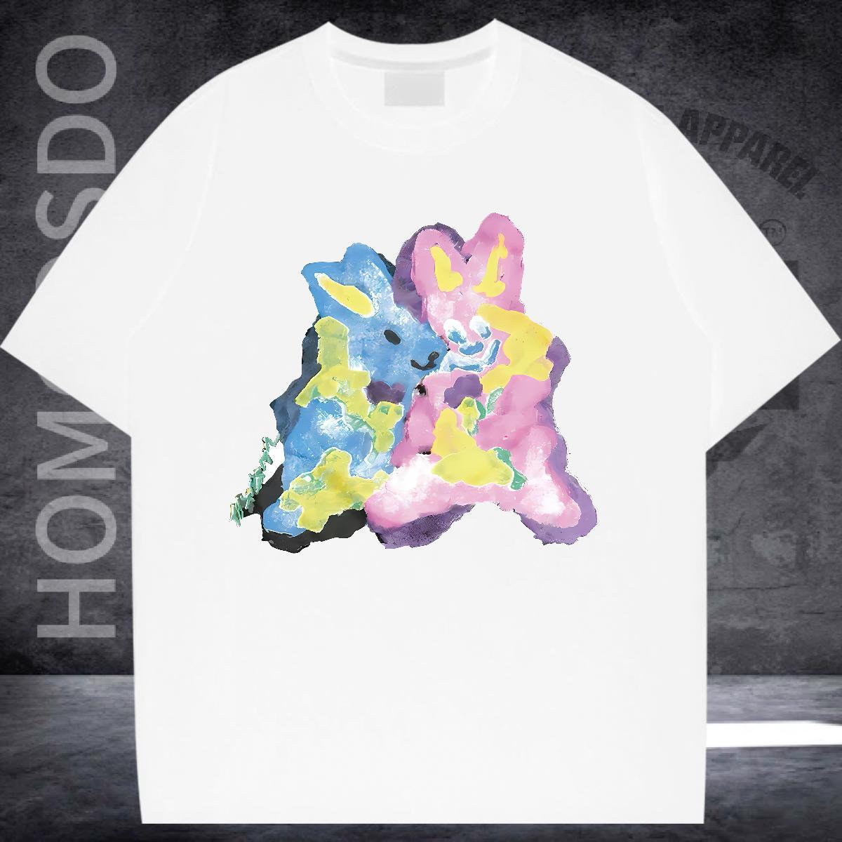2024 DIY Womens T Shirts Breathable Crew Neck 230g Pure Cotton Street Casual Tops Shirt Comfortable DIY Logo Unisex Tshirts