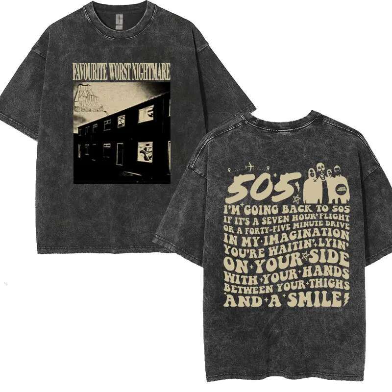 Monkeys Arctic Band Rock Tour T-Shirt Be Yours 505 -Do I Wanna Know? - Album T Shirt Men Fashion Vintage Washed Tees ees