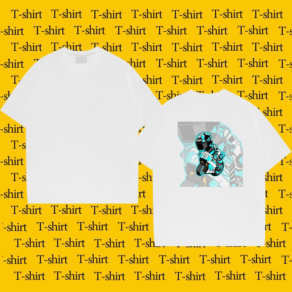 2024 New T shirt portrait Clothes 230g 100% Cotton Beach Loose Customized Pure Cotton Mens Tshirts