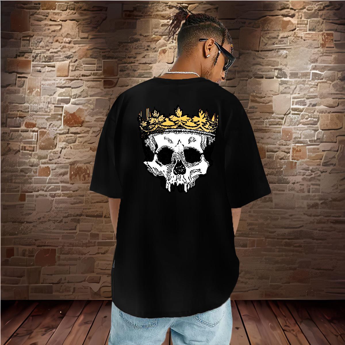 2024 Designer Man T Shirts skull Tshirts 100% Cotton 230g Outdoor Unisex Custom Print Plus Size Breathable Tshirt for Man Woman