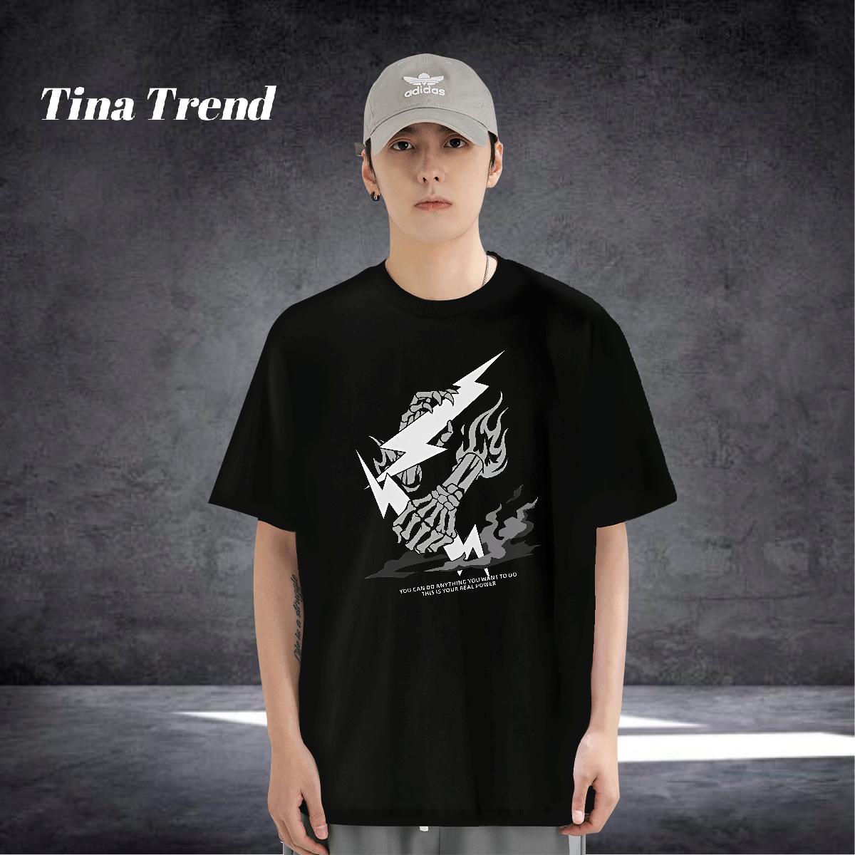 2024 Summer Men T Shirts letter Tees 230g Pure Cotton Casual Beach Unisex Plus Size Custom Short Sleeve O-Neck Couples T Shirts