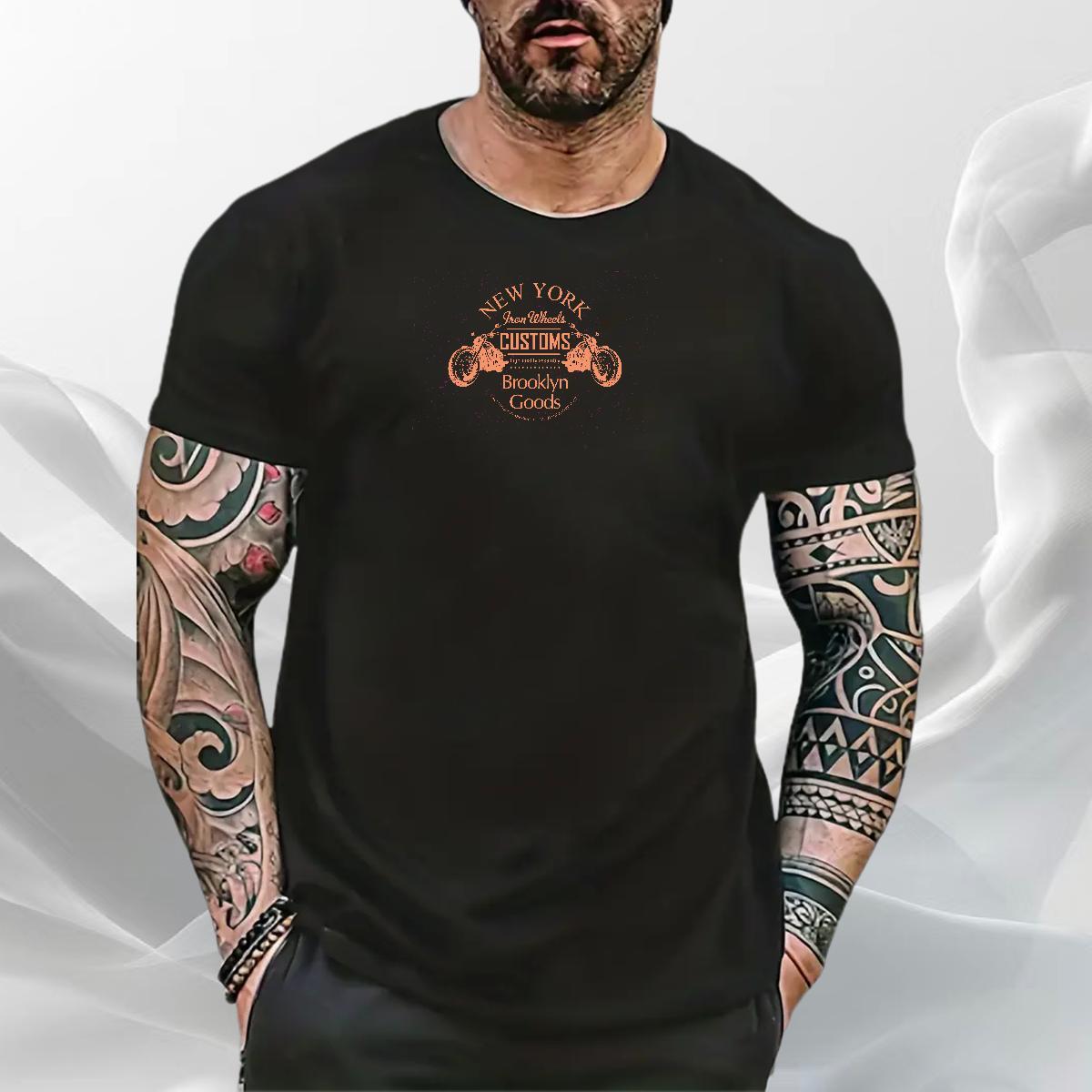Fashion Mens T Shirts Motorcycle Wear 230g Cotton Casual Designer Anime Print Breathable Crew Neck Tshirts