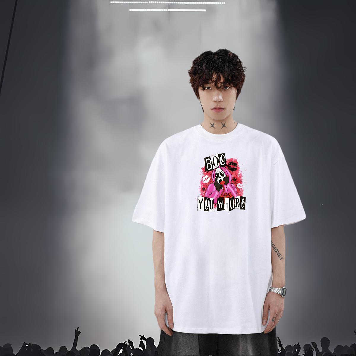 Factory Direct T shirt skull Tees Shirts 100% Cotton 230g Anime Printing Street Cool Design Custom Cartoon O-Neck Short Sleeve Tshirts