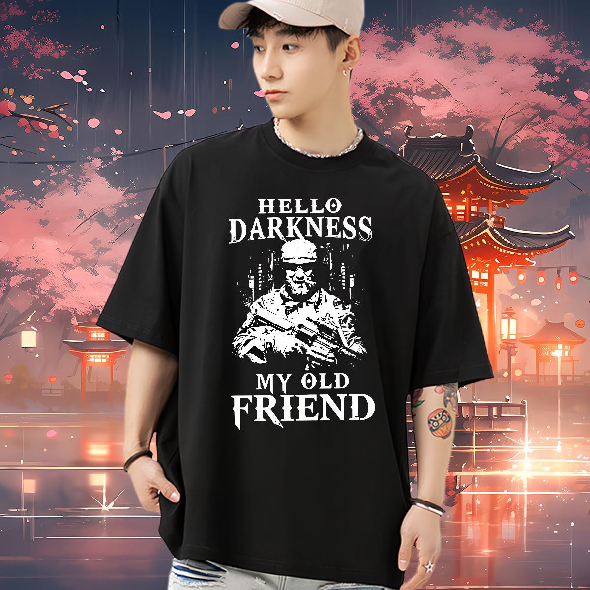 Wholesale T-Shirts for Men gun Wear 230g Cotton Street wear Hip Hop Unisex White Plus Size Breathable Short Sleeve Men Clothes T-Shirt