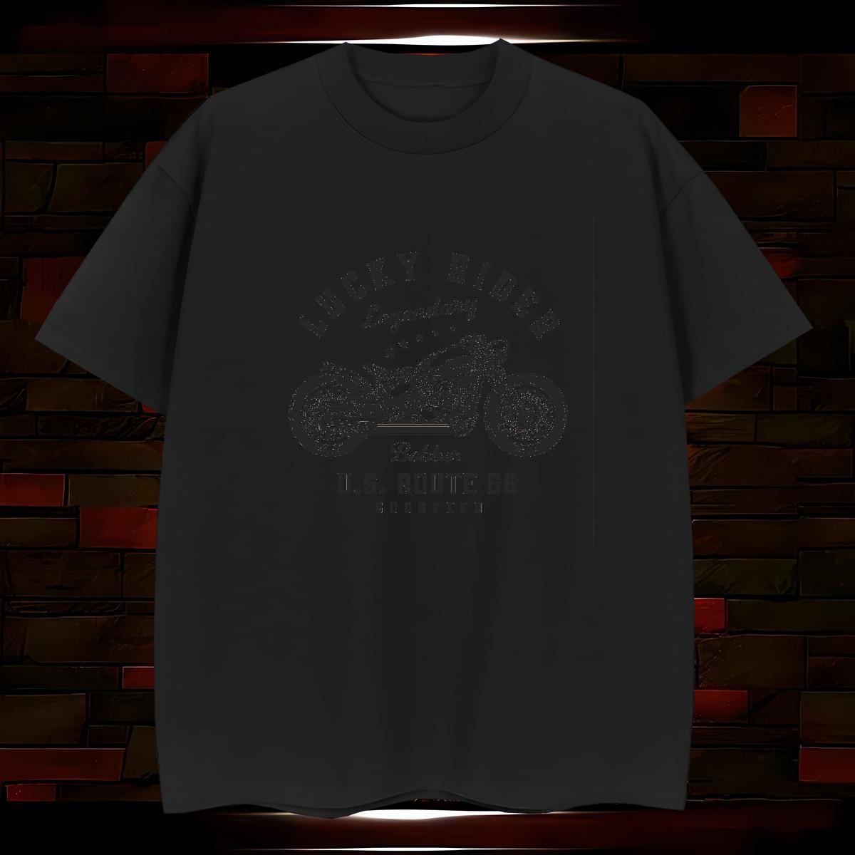 Custom Man T Shirts Motorcycle Top Tees 230g 100% Cotton Daily Outfit Loose Fit Plus Size Cartoon Short Sleeve Soft Men Tees