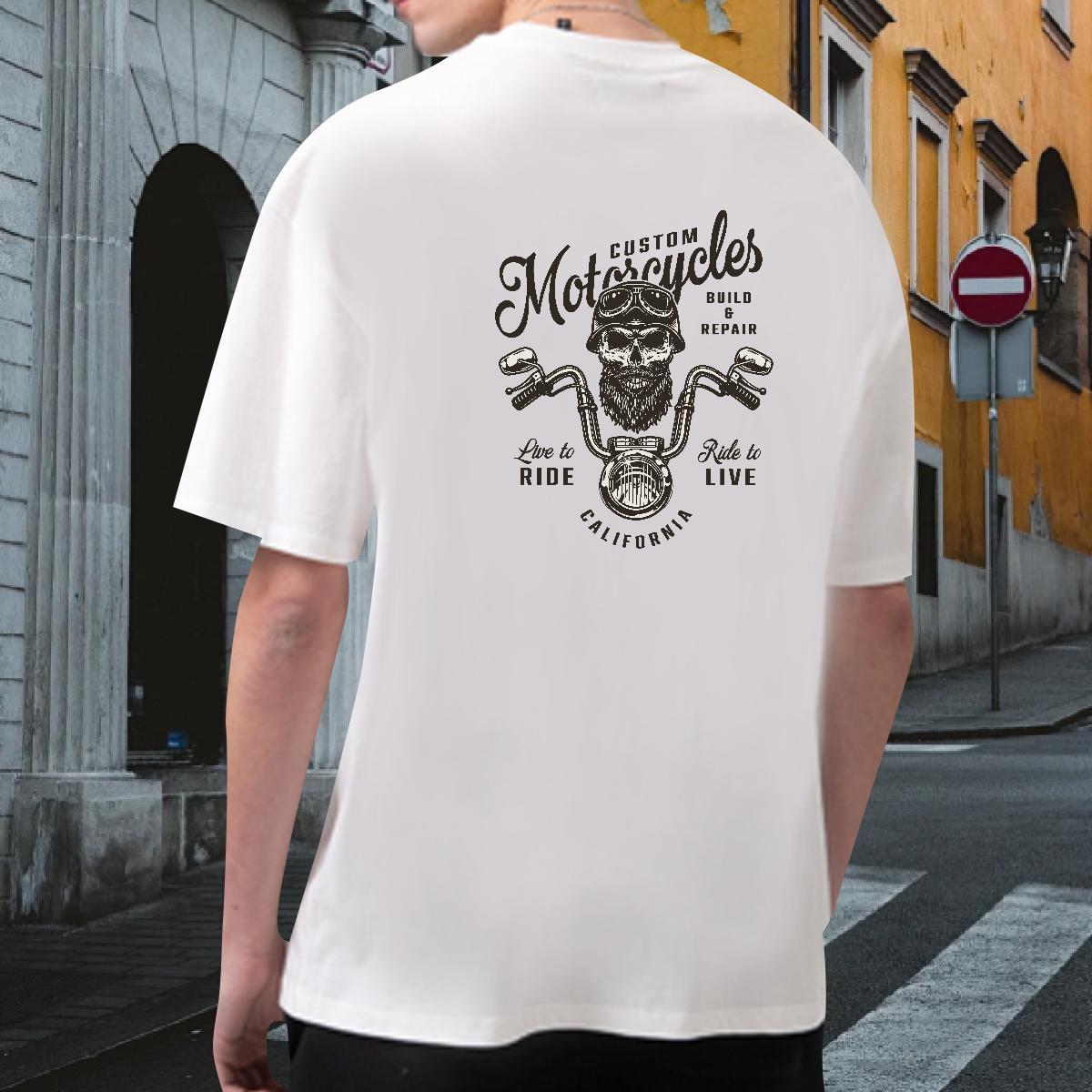 Designer T Shirts Men skull Clothings 230g 100% Cotton Street Unisex Customized Print Breathable Crew Neck Men Tops Tees