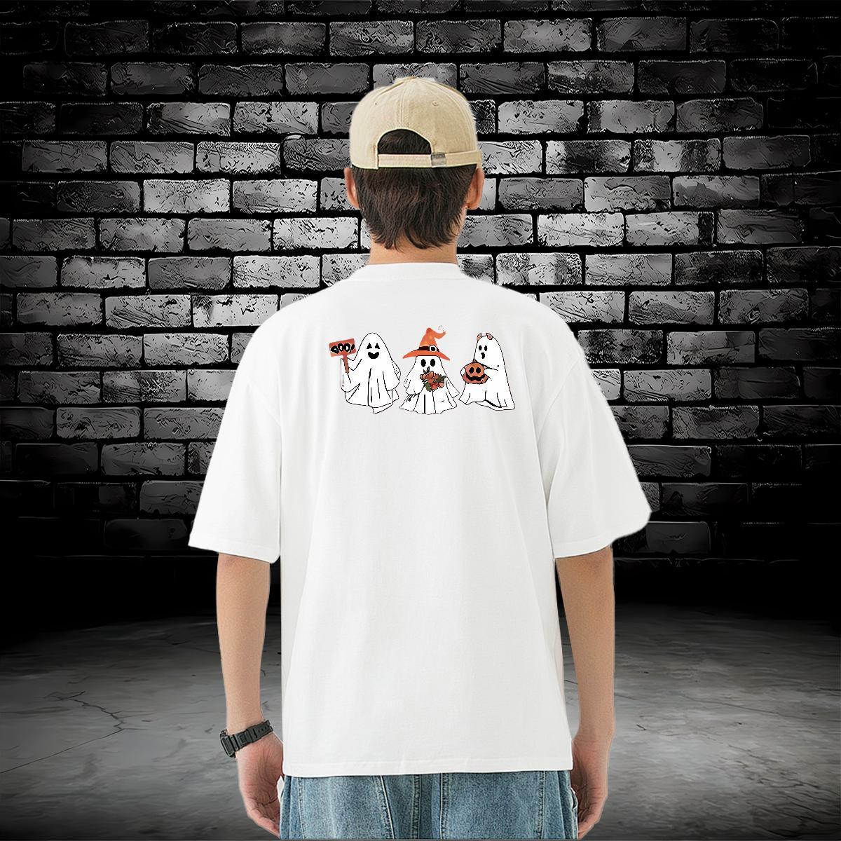 Fashion Designer T-Shirts halloween Tops Shirt 230g Pure Cotton Anime Printing Street Comfortable Oversized 3XL 4XL Breathable Soft Tshirts