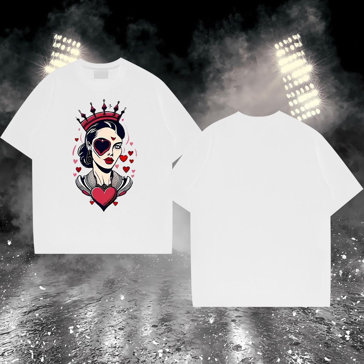 Casual New Man T Shirts portrait Tees 230g 100% Cotton Casual Daily Wear Classic DIY Anime Breathable Crew Neck Tshirt for Man Woman