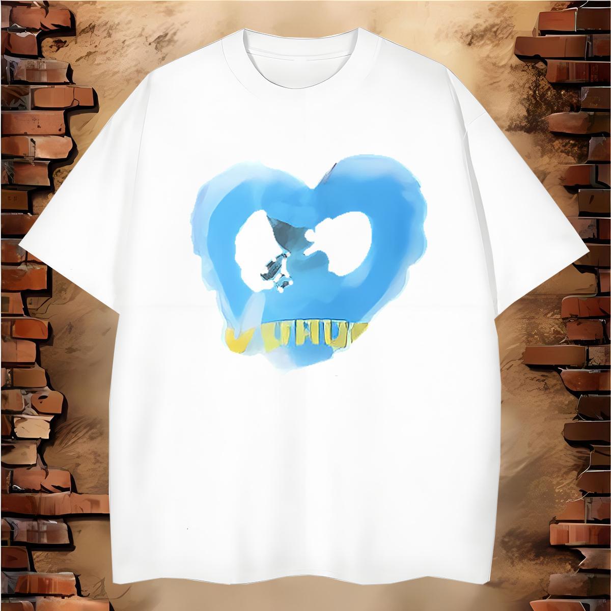 Stylist T-Shirts for Men letter Tees 100% Cotton 230g Daily Outfit Loose Fit Cartoon Print Pure Cotton Men Clothes T-Shirt