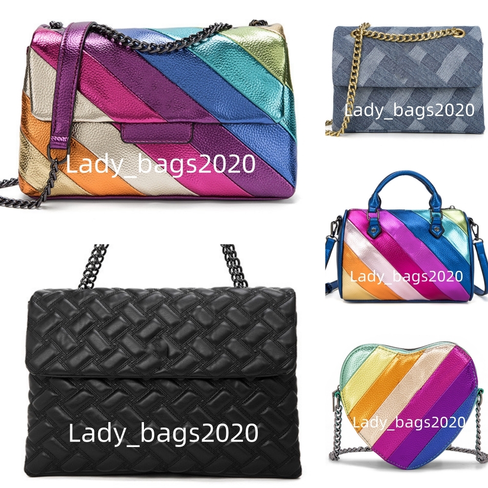 New Rainbow Bag Love Heart Shoulder Bags Chain Hawk Head Handbag Women Large Cow Leather Eagle Cross Body Bag 20cm Crossbody Purse 37cm Handbags