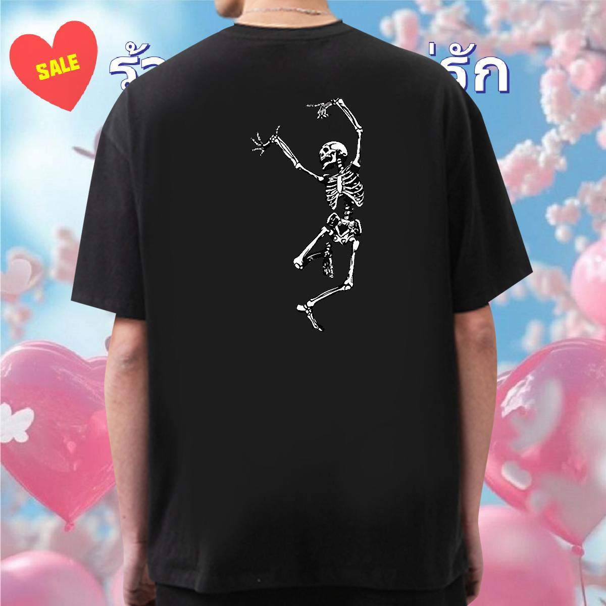 Classic Men T Shirts skull Clothings 100% Cotton 230g Outdoor Comfortable DIY Crew Neck Men Tops Tees