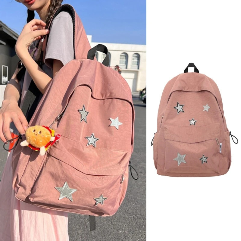 Fashion Nylon Womens Backpack Laptop Student Rucksack Travel Bag School 240807