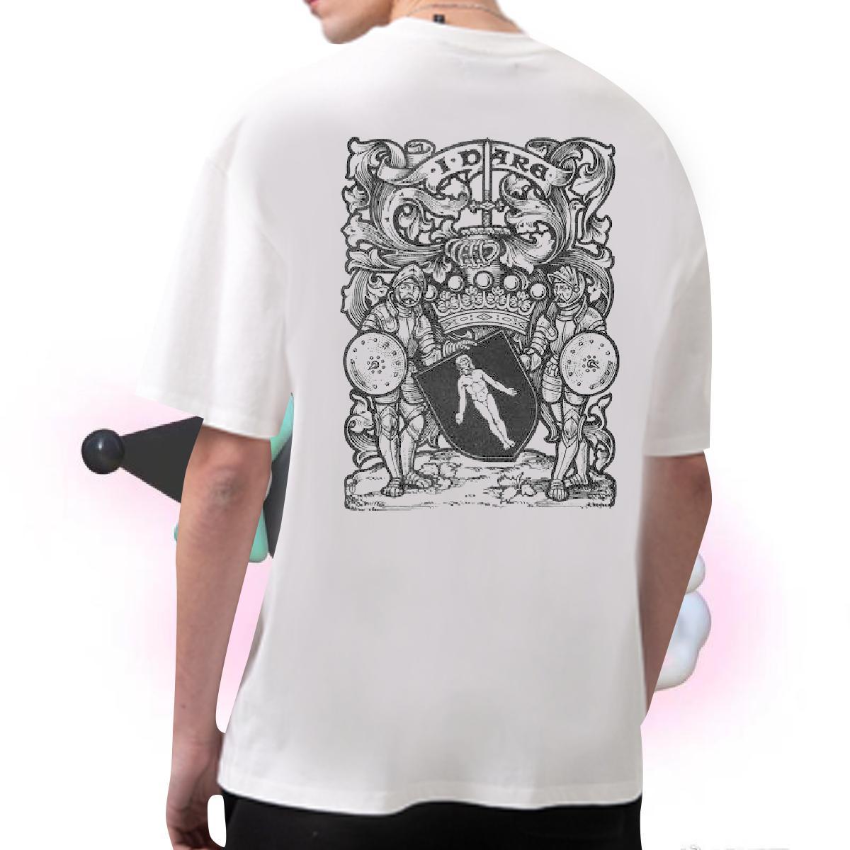 Classic Casual T-Shirts Religion Tee Shirt 230g Cotton Home Outdoor High Quality White Plus Size Breathable Short Sleeve Mens Tshirts