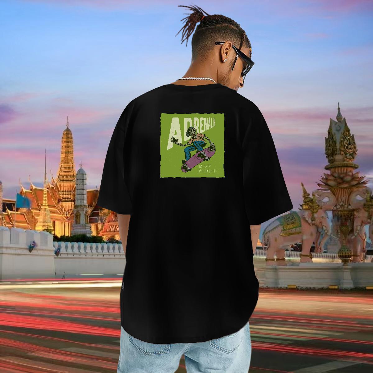 Fashion Design T shirt skull Tshirts 230g Cotton Home Outdoor High Quality Asian Size Breathable Crew Neck Men Clothes T-Shirt