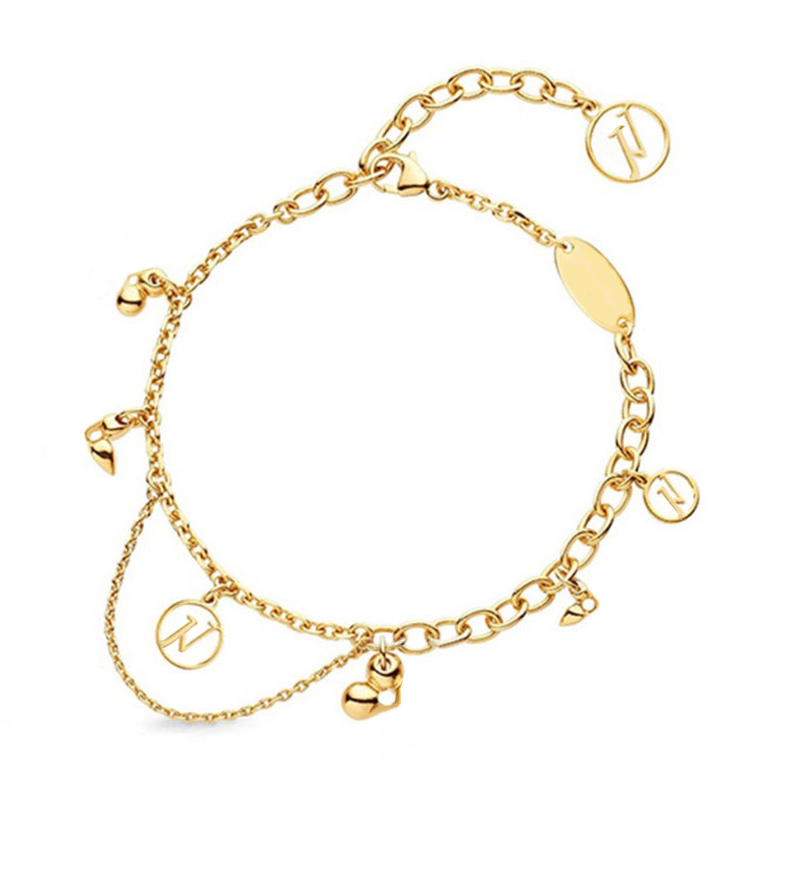 Bracelets Charm Wer Gold Plated Vintage Engagement Stainless Steel Dia Bracelet Woman er Jewelry Gift 239A Z250910