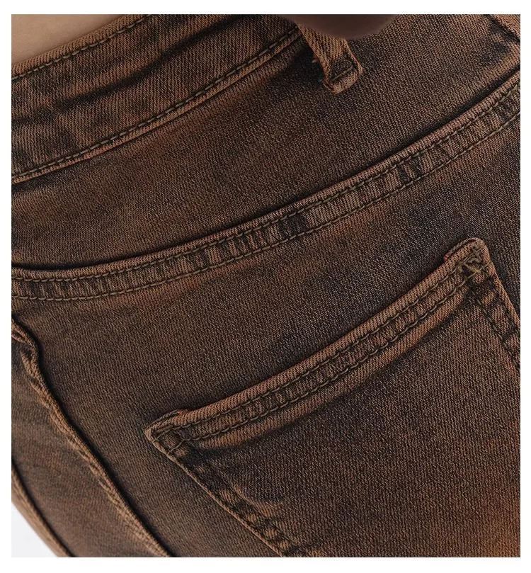 Fashion Denim Pants Women High Street Slim Bell Bottoms Female Basic Simple Jeans Full Length Streetwear Y2K Vintage 240807