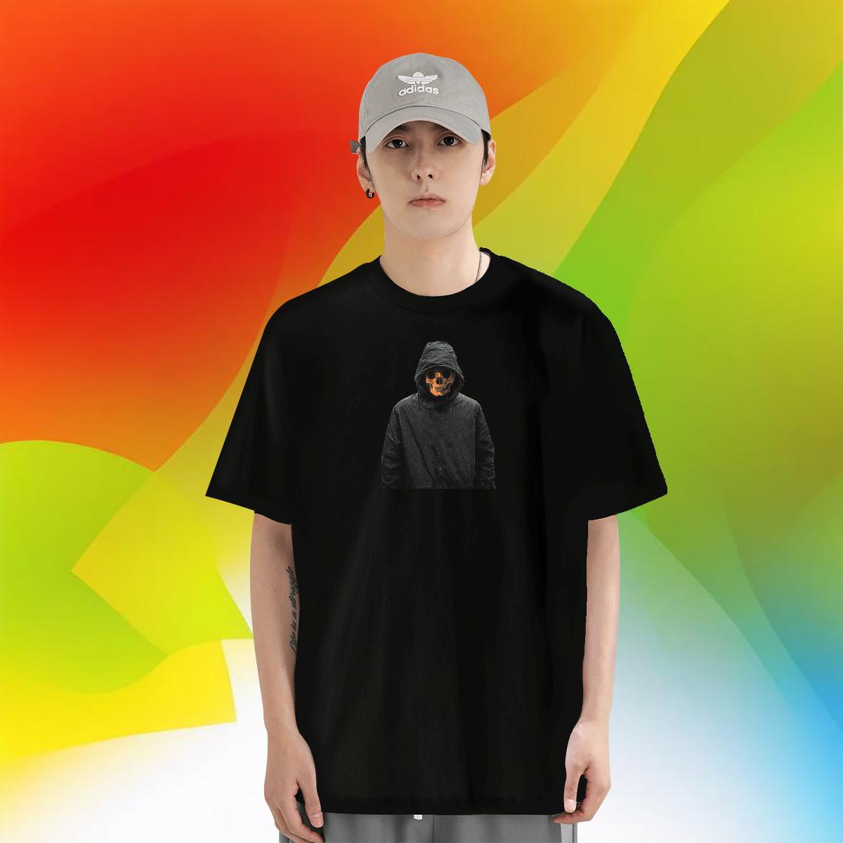 Factory Direct Men T Shirts skull Clothings 100% Cotton 230g Casual Comfortable DIY Printed Crew Neck Tshirts