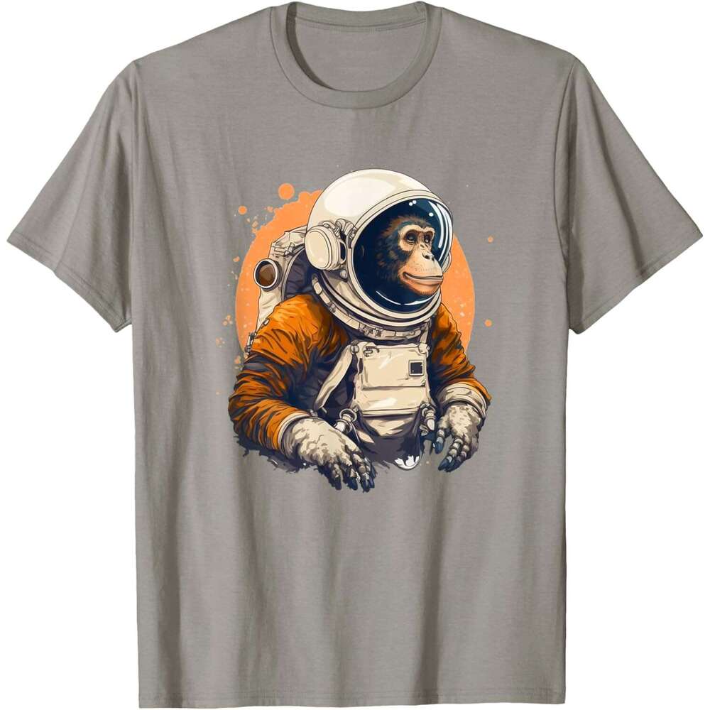 Funny Mens T shirt space vintage travel monkey astronaut T-Shirt shirts tshirt graphic tee Casual tops summer clothes Short sleeve