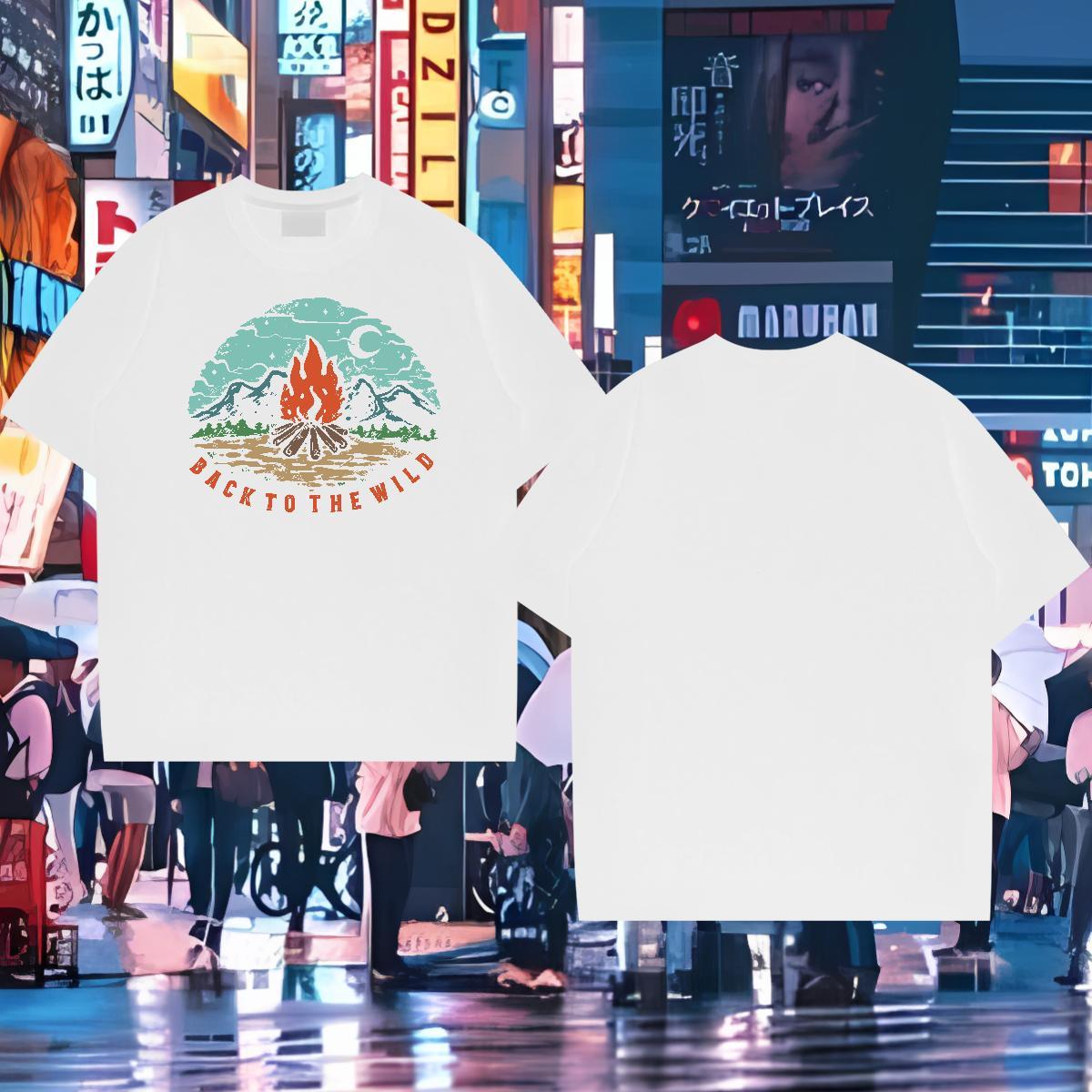 Designer Fashion Mens T Shirts mountains Polos 100% Cotton 230g Street Unisex White Plus Size Breathable Men Tops Tees