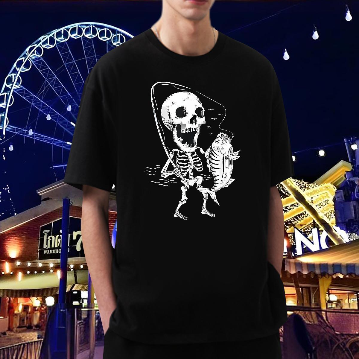 Custom T-Shirts for Men skull Tshirts 230g 100% Cotton Daily Outfit Unisex Oversized 4XL Breathable Short Sleeve Tshirt for Man Woman