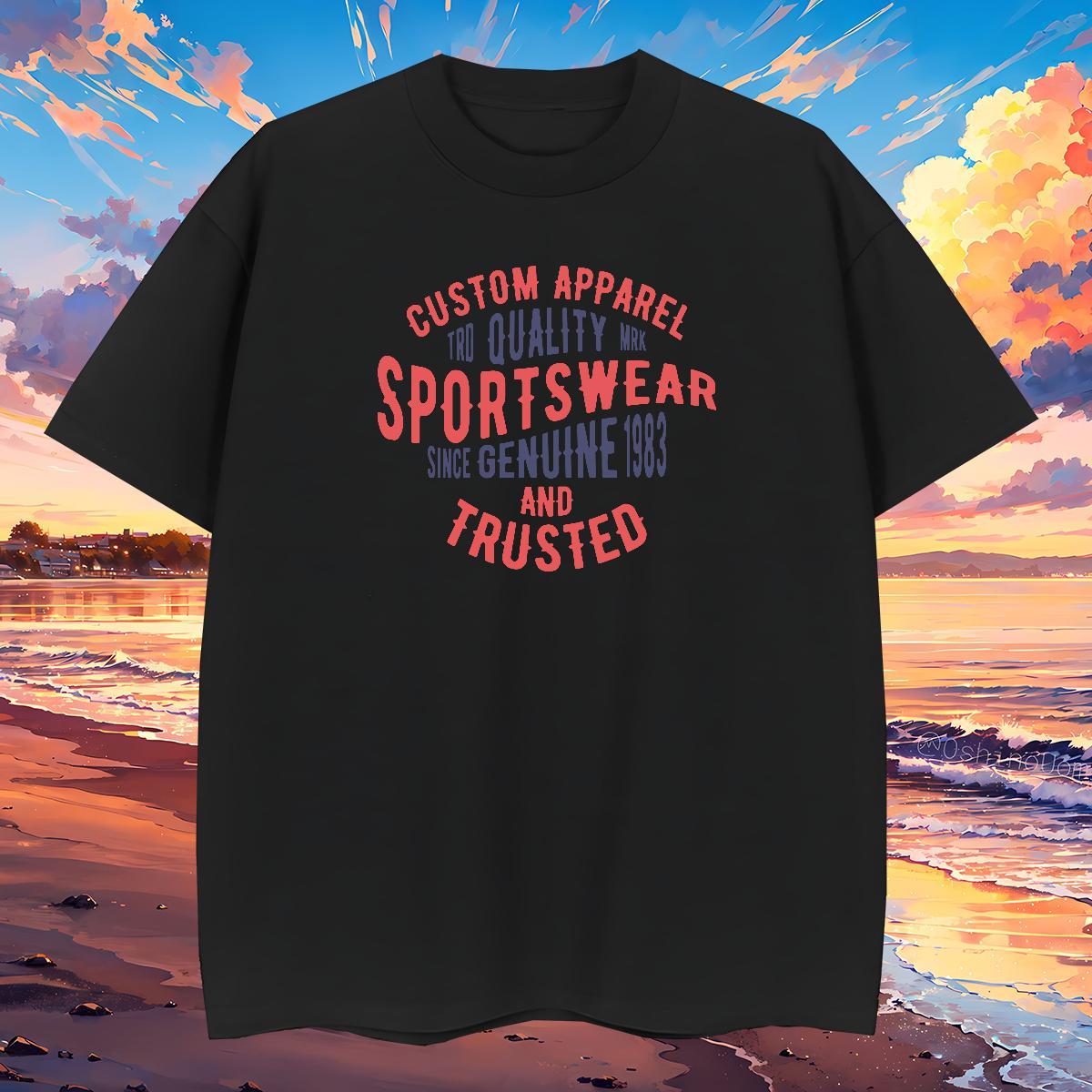 Fashion Casual T-Shirts for Men letter Top Tees 230g Pure Cotton Street Free Shipping DIY Printed Short Sleeve Soft Men Tshirts