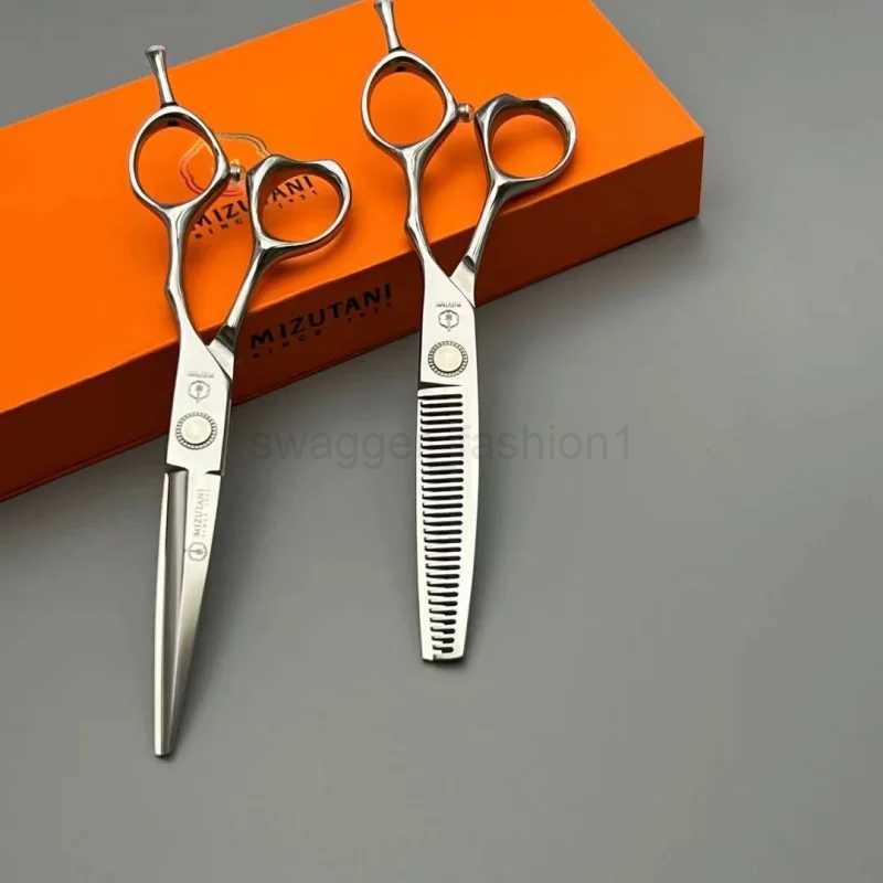 MIZUTANI barber Scissors 6.0 -inch scissors VG10 material scissors hair thinning scissors Barber shop professional scissors toolXJ240807