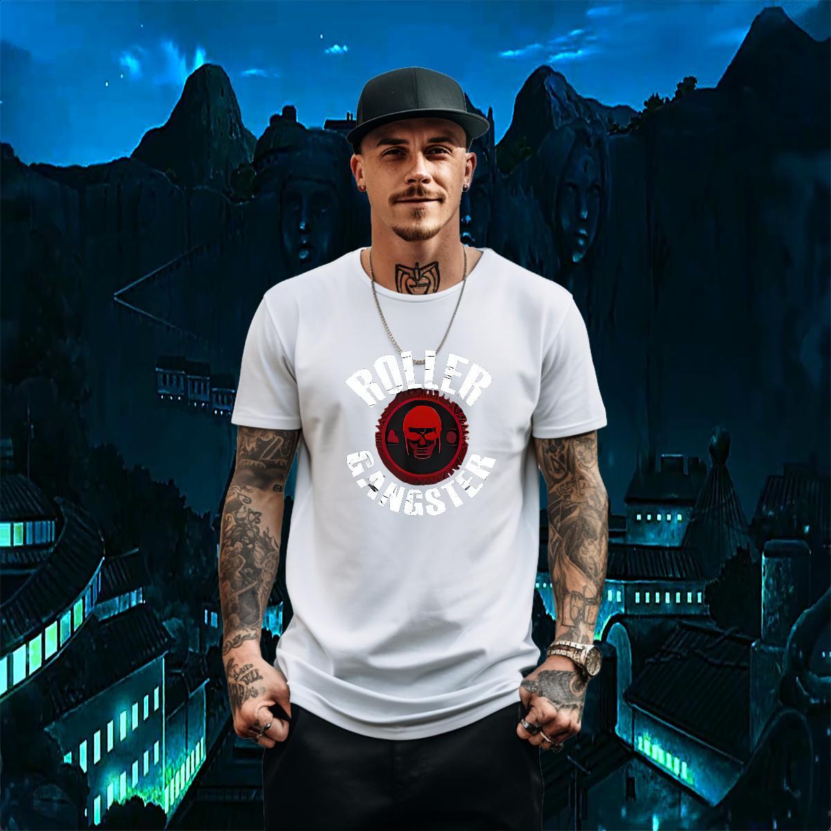 Stylist T Shirt For Man skull Polos 100% Cotton 230g Anime Printing Street Loose Custom Print Plus Size Breathable Short Sleeve Men Clothes T-Shirt
