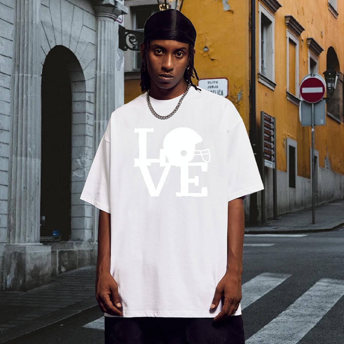 DIY Customized T-Shirts for Men letter Wear 230g Cotton Outdoor Soft Custom Print Oversized Round Neck Short Sleeve Tshirts