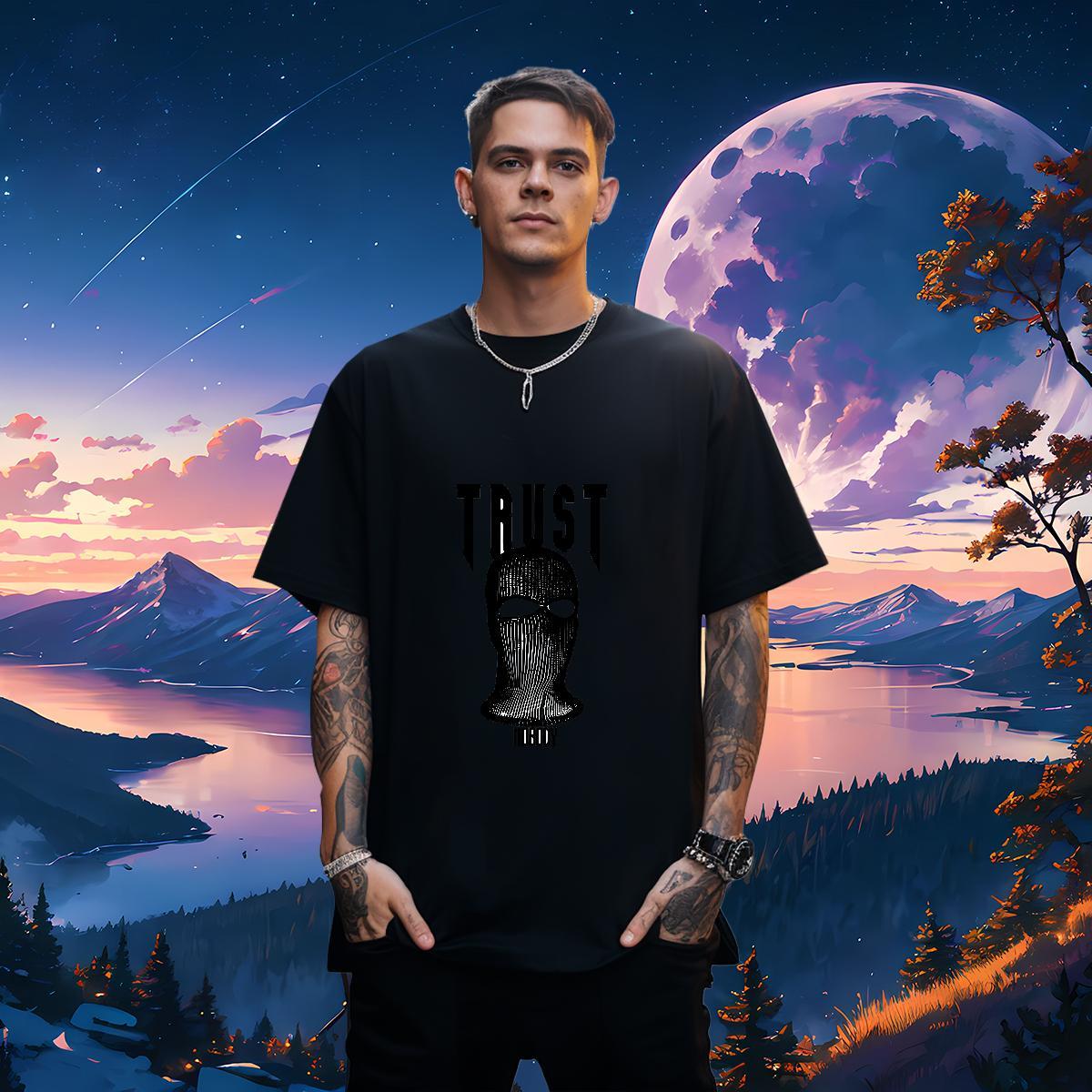 Designer Fashion T-Shirts letter Polos 230g Cotton Street High Quality Oversized 3XL 4XL Short Sleeve O-Neck Men Tops Tees