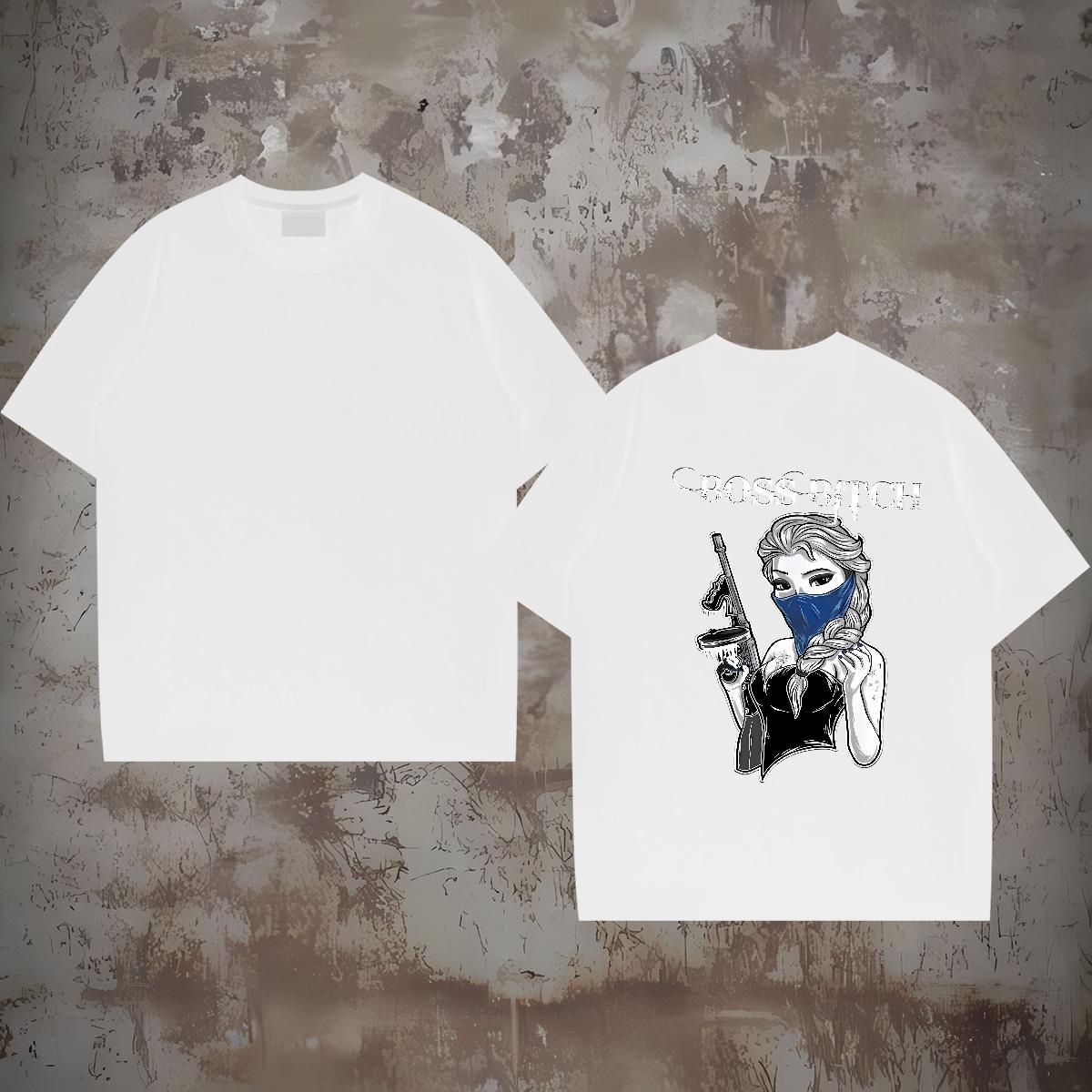 Fashion New T-Shirts for Men portrait Tops Shirt 100% Cotton 230g Daily Wear High Quality Anime Short Sleeve O-Neck Tshirts