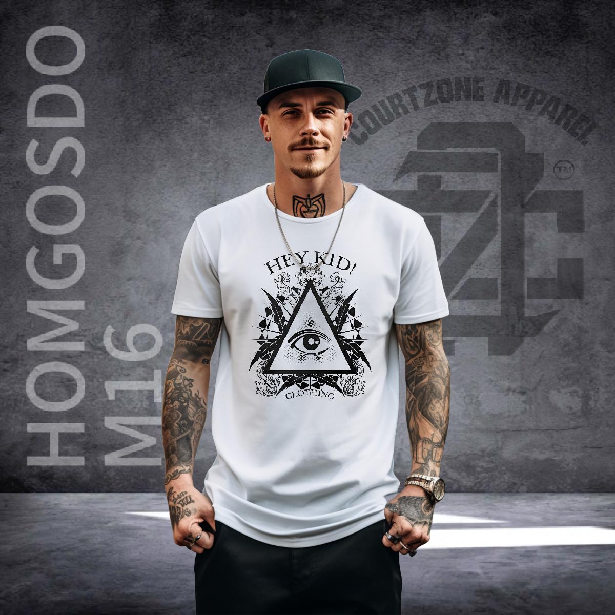 Classic Mens T Shirts eye of the devil Tshirts 100% Cotton 230g Beach Cool Design DIY Breathable Crew Neck Men Tops Tees