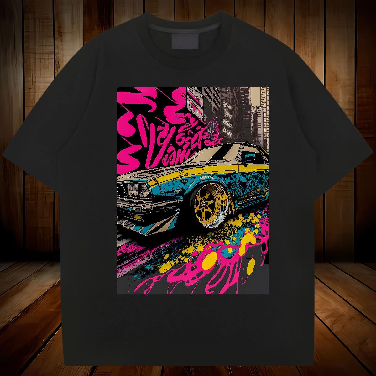 DIY Customized T-Shirts for Men graffiti Tops Shirt 100% Cotton 230g Street Casual Classic Black White Breathable Short Sleeve Tshirt for Man Woman