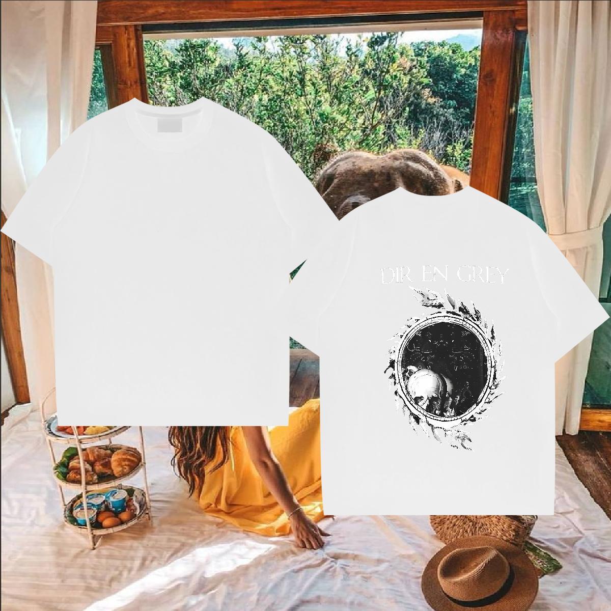 Fashion Men T Shirts skull Wear 100% Cotton 230g Street wear Hip Hop Classic Asian Size Pure Cotton Couples T Shirts