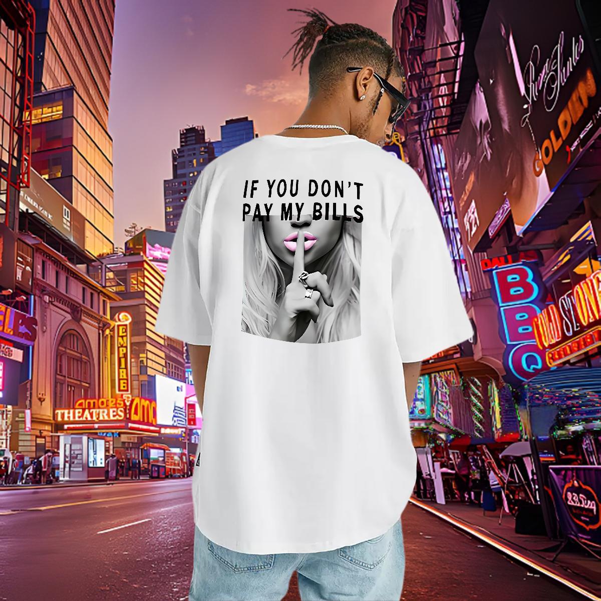 Factory Direct T-Shirts for Men letter Tops 230g 100% Cotton Street Casual Unisex Asian Size Crew Neck Breathable Tshirts