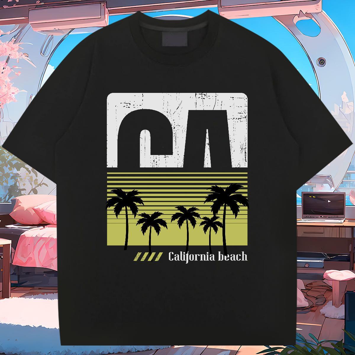 Factory Direct T-Shirts letter Clothes 230g Cotton High Street Hip Hop Brand Oversized Crew Neck Breathable Men Clothes T-Shirt