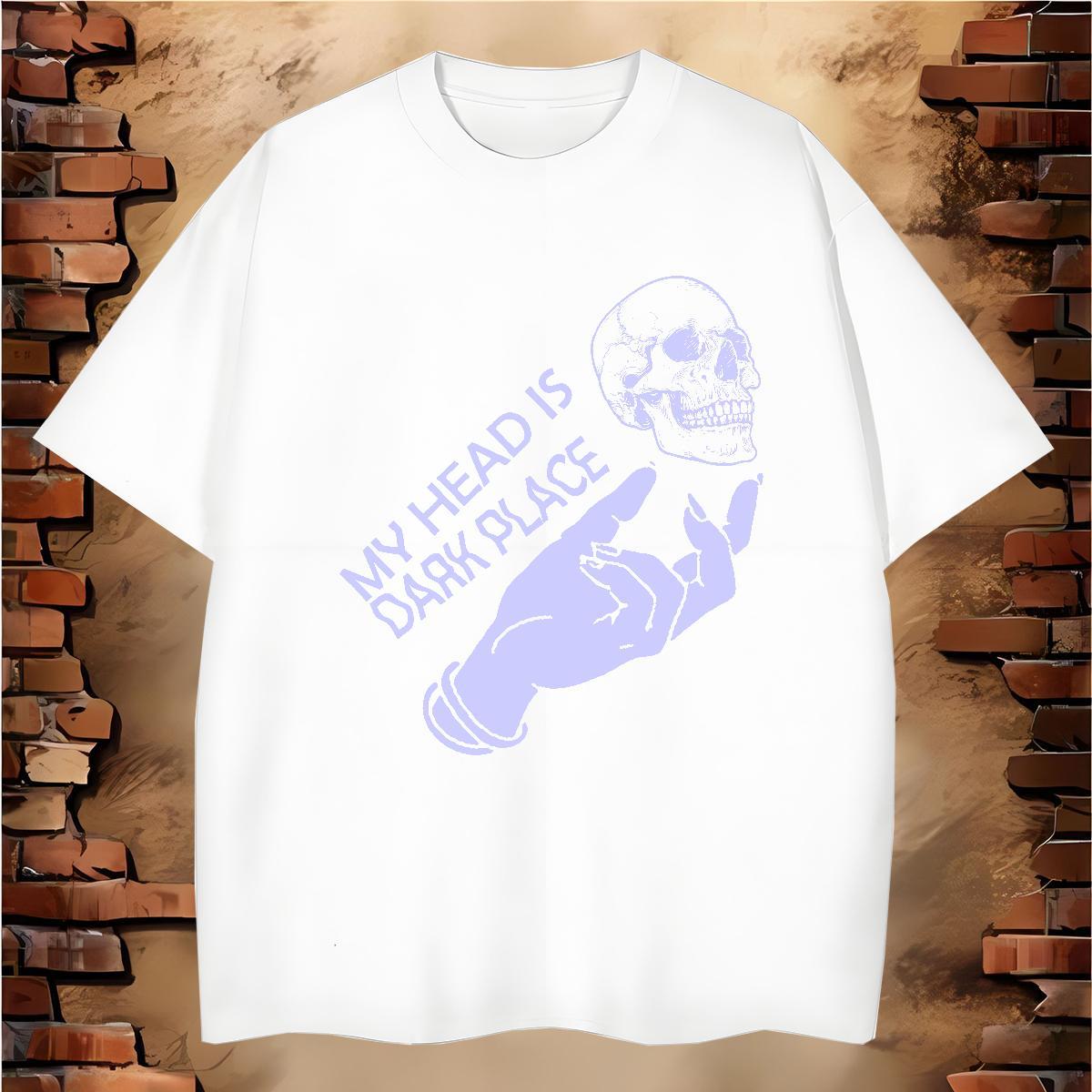 2024 Designer T shirt skull Clothes 100% Cotton 230g Casual Daily Wear Popular Oversized 4XL Breathable Crew Neck Men Clothes T-Shirt
