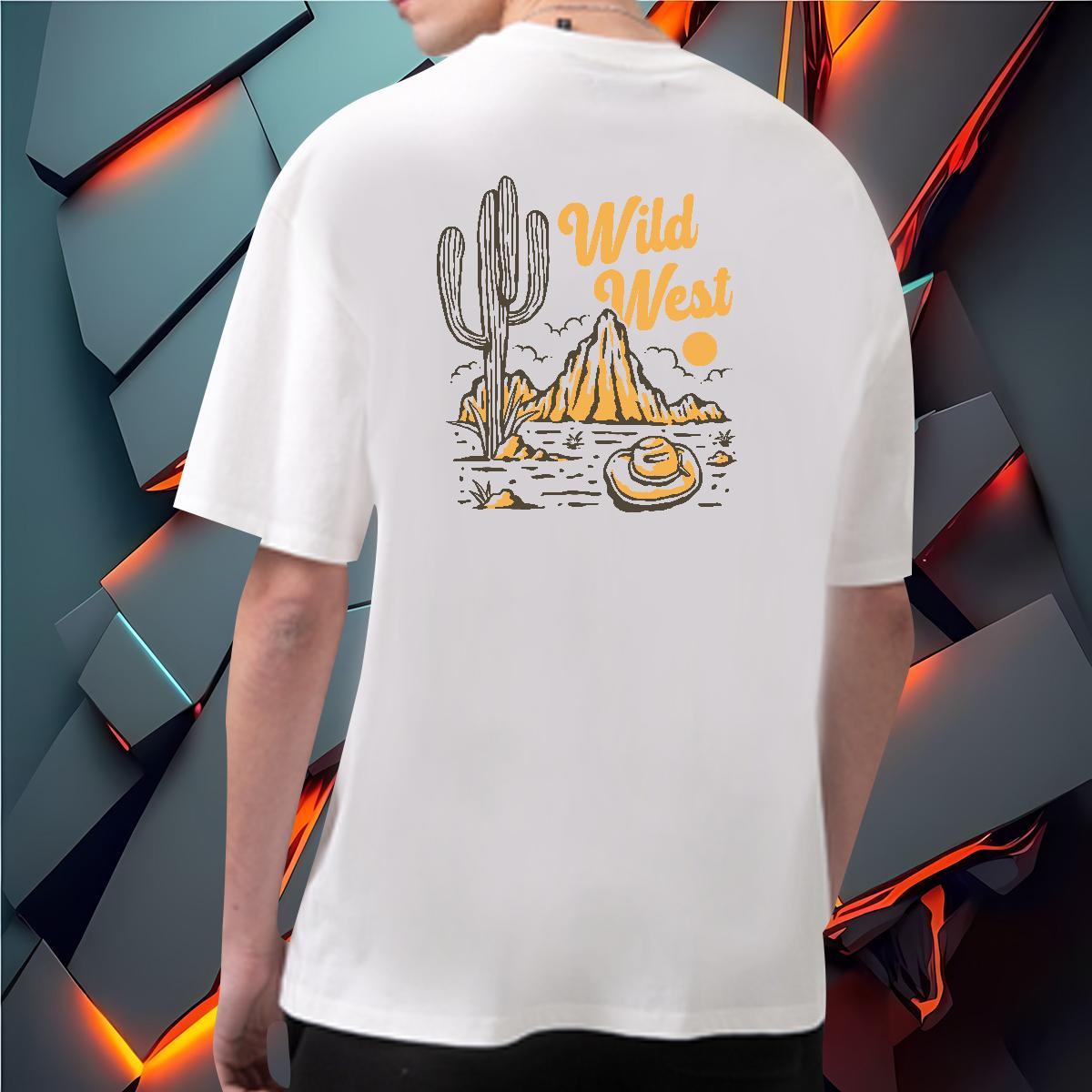 Customized T shirt mountains Tops 230g 100% Cotton Sport Unisex Custom Printed Breathable Men Clothes T-Shirt