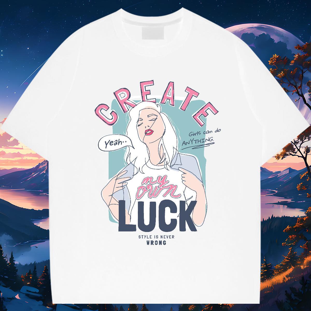 2024 T shirt letter Clothings 230g Pure Cotton Hip Hop Free Shipping DIY Anime Breathable Crew Neck Couples T Shirts