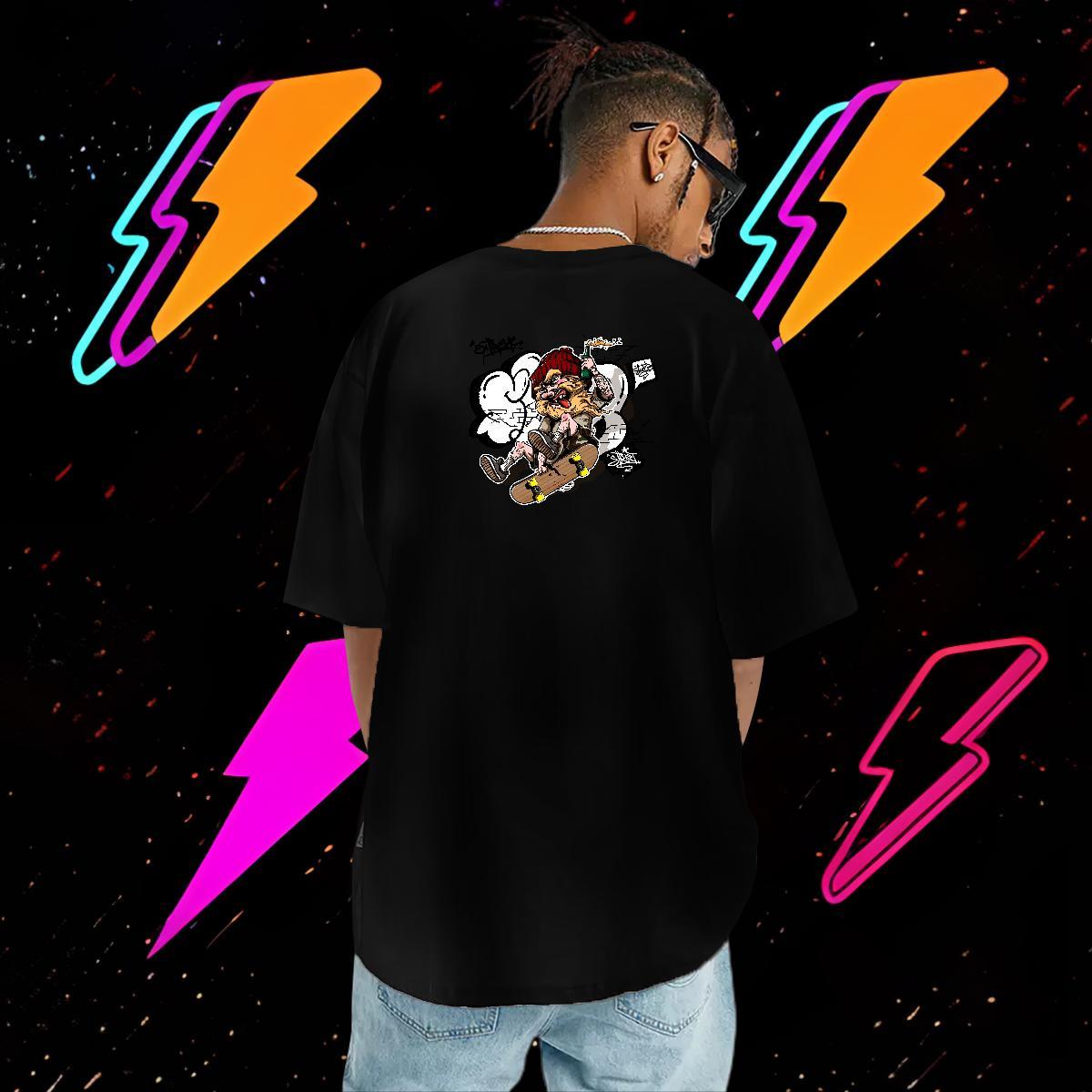 Stylist T-Shirts for Men skateboarding Tee Shirt 230g 100% Cotton Street wear Hip Hop Loose Custom Print Plus Size O Neck Short Sleeves Couples T Shir