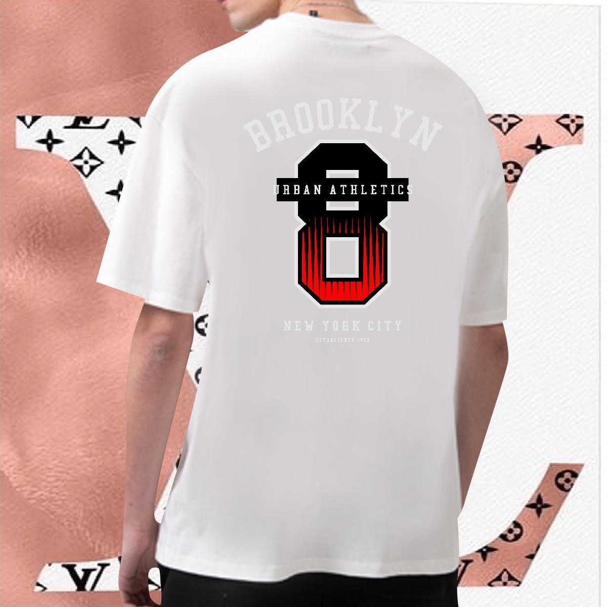 Customized Man T Shirts letter Clothings 230g Pure Cotton Summer Casual Brand Black White O Neck Short Sleeves Men Clothes T-Shirt