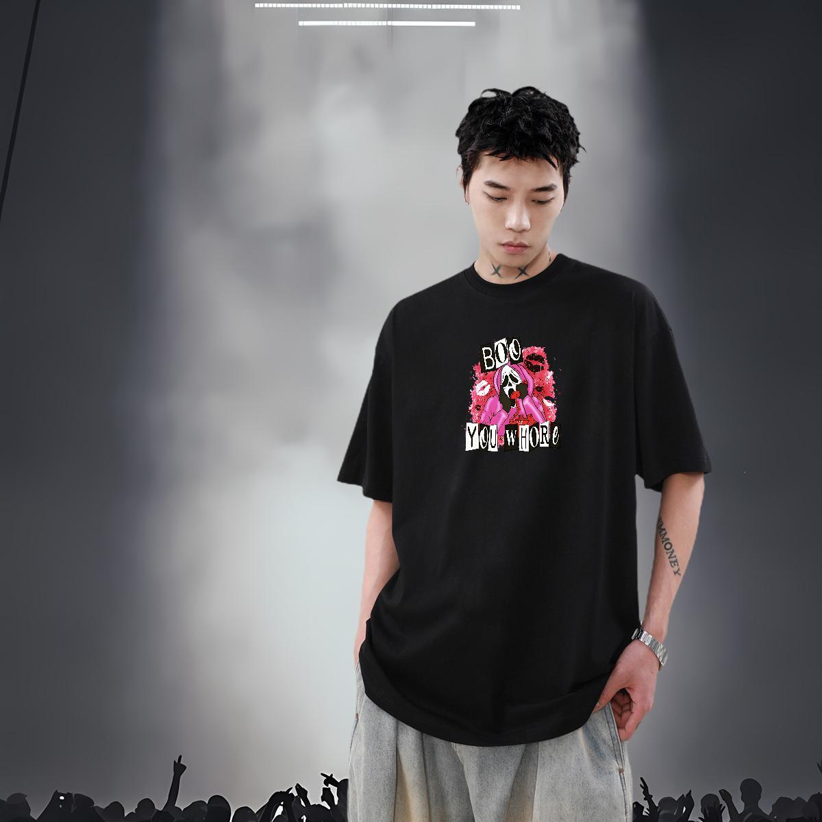 Factory Direct T shirt skull Tees Shirts 100% Cotton 230g Anime Printing Street Cool Design Custom Cartoon O-Neck Short Sleeve Tshirts