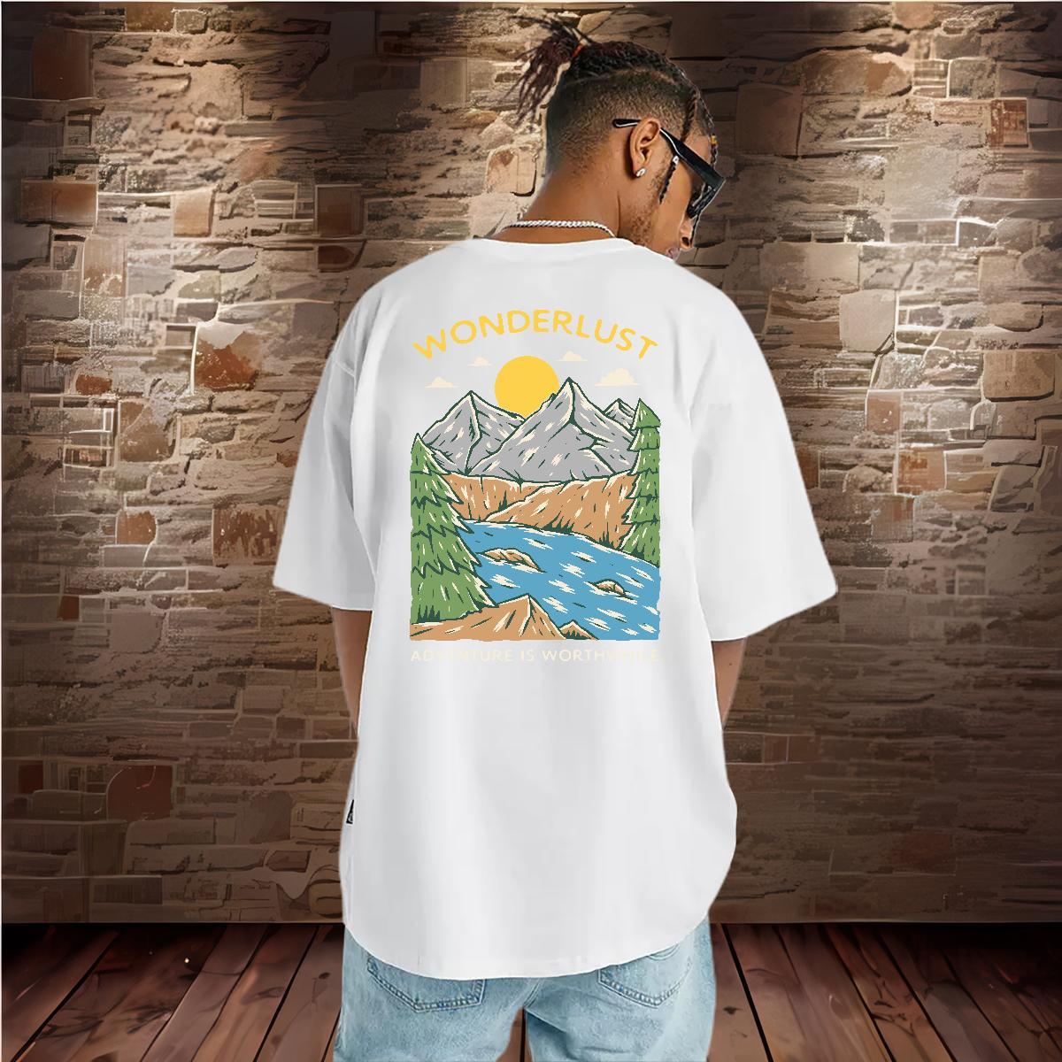 Classic Man T Shirts sun Clothes 230g Cotton Hip Hop Street Popular Customized Print Crew Neck Tshirt for Man Woman
