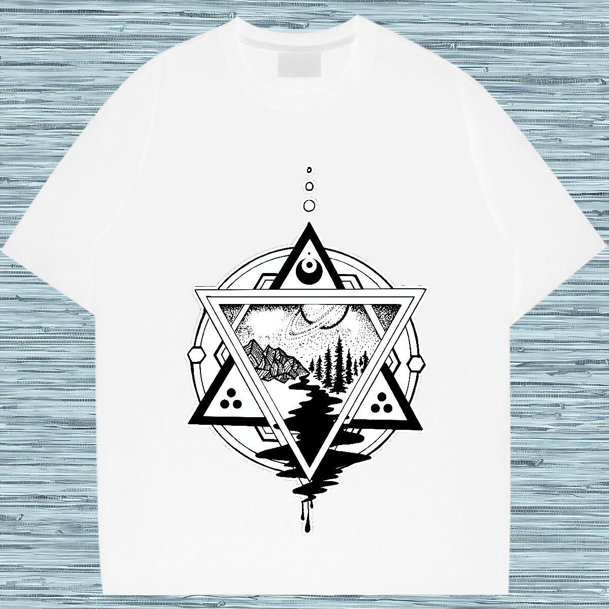 Custom Men T Shirts eye of the devil Top Tees 100% Cotton 230g Spring Summer Cool Design Asian Size Breathable Short Sleeve Tshirt for Man Woman