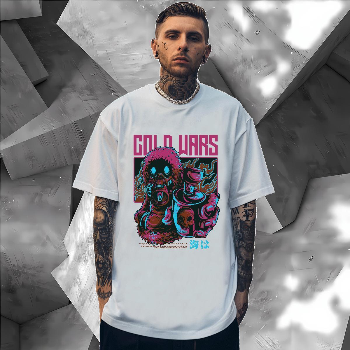Fashion Design Mens T Shirts ET Tshirts 230g 100% Cotton Sports Casual Loose Asian Size Round Neck Short Sleeve Mens Tshirts
