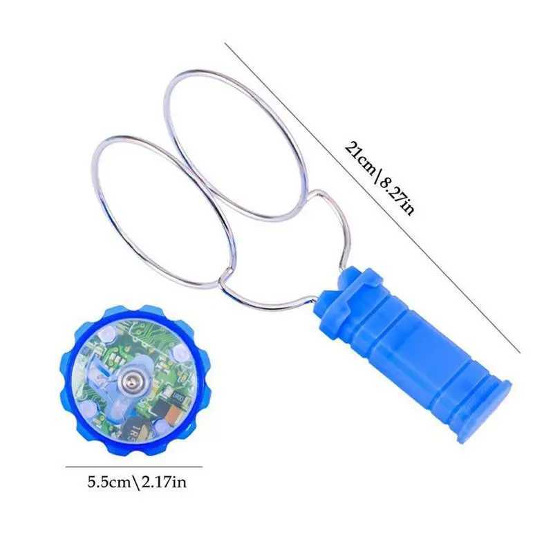 Magnetic Spinning Top Colorful Luminous Gyroscope LED Lights Show Fun Sports Toys Rotating Handle Childrens Classic Toy Gifts Y240803