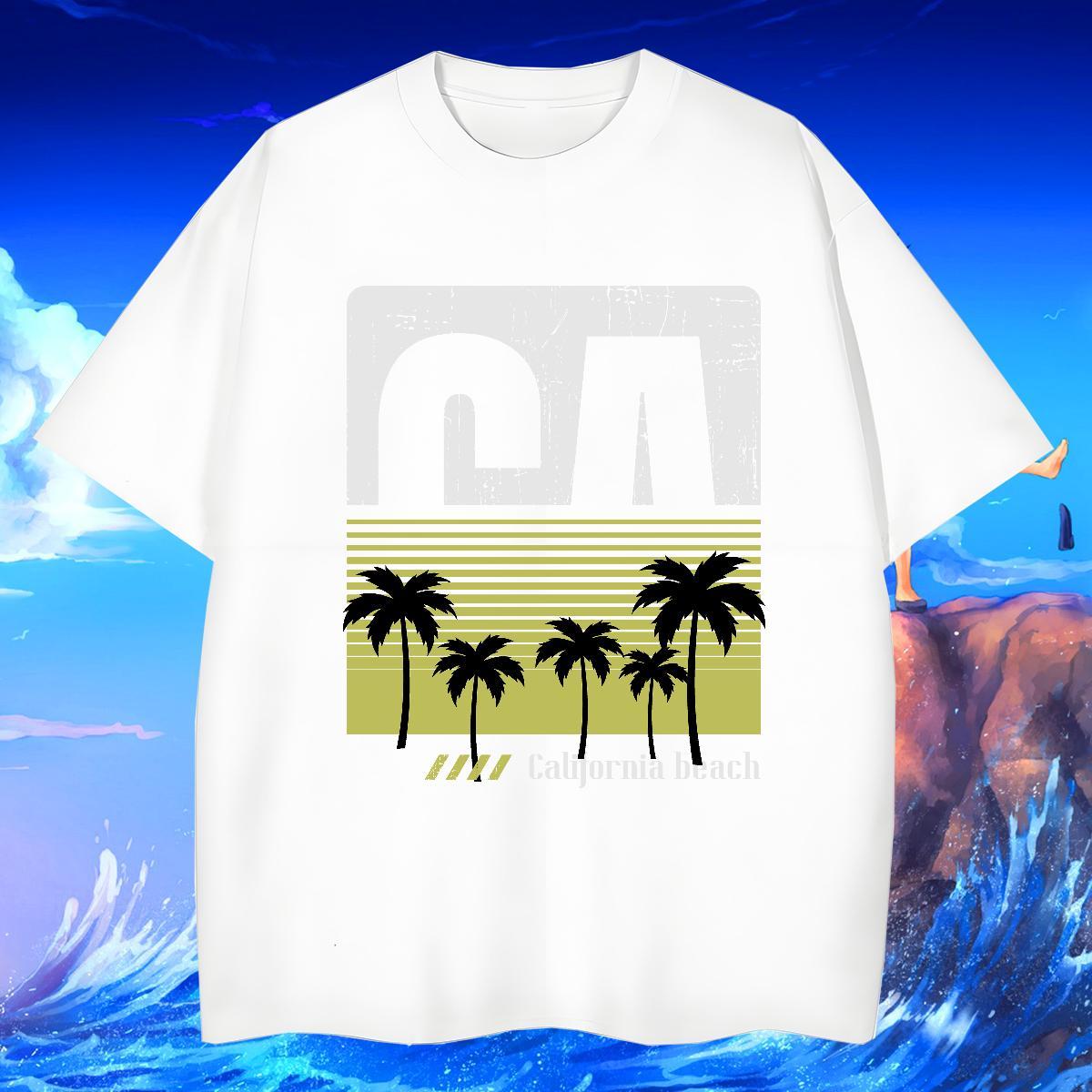 Fashion Casual Men T Shirts letter Top Tees 230g Cotton Casual Beach Comfortable Custom Printing Breathable Couples T Shirts