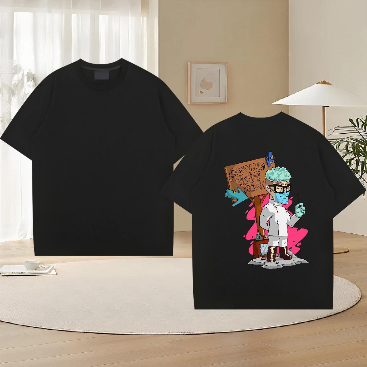 Designer T-Shirts for Men portrait Tees Shirts 230g Cotton Hip Hop Street Wholesale DIY Printed Pure Cotton Tshirts